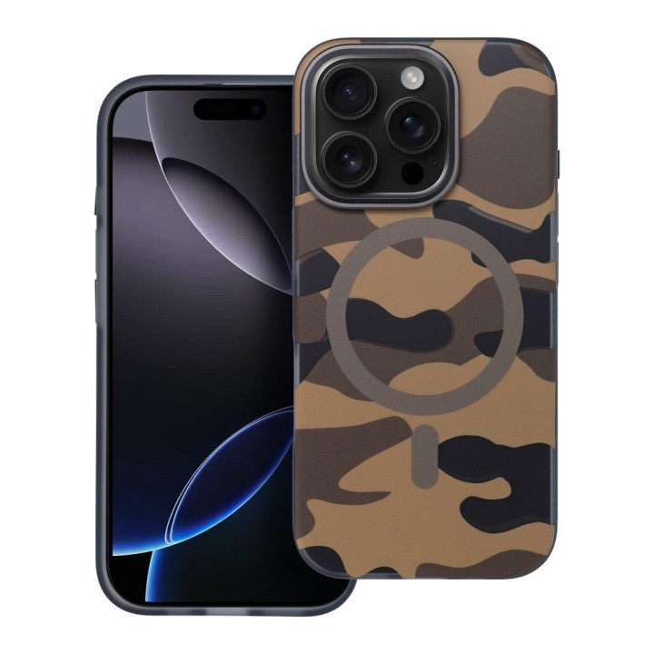 Чохол для iPhone 16 PLUS Forcell F-Protect Levels Dual Layer 4D technology сумісний із MagSafe Military Drop-Test desert camo