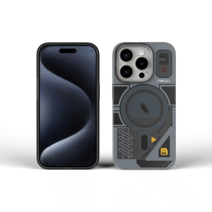 Case for iPhone 16 PLUS Forcell F-Protect Levels Dual Layer 4D technology compatible with MagSafe Military Drop-Test cyber grey