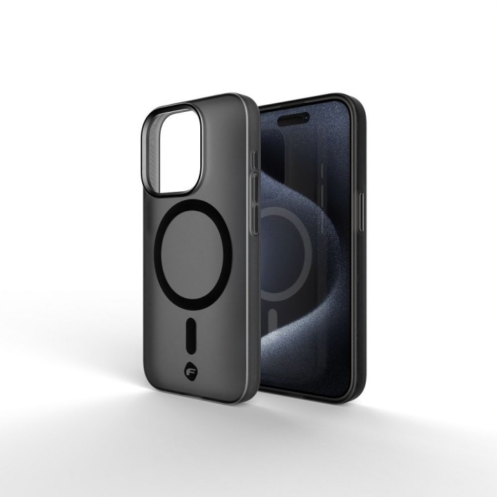 Case for iPhone 16 PLUS Forcell F-Protect Levels Dual Layer 4D technology MagSafe compatible Military Drop-Test smoky black