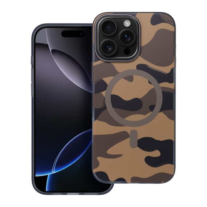 Чехол для iPhone 16 PRO MAX Forcell F-Protect Levels Dual Layer 4D technology совместимый с MagSafe Military Drop-Test desert ca