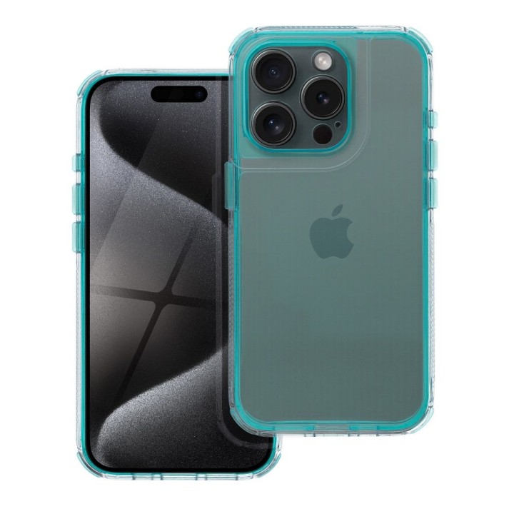 Чохол для iPhone 16 PLUS Matrix Clear м'ятний