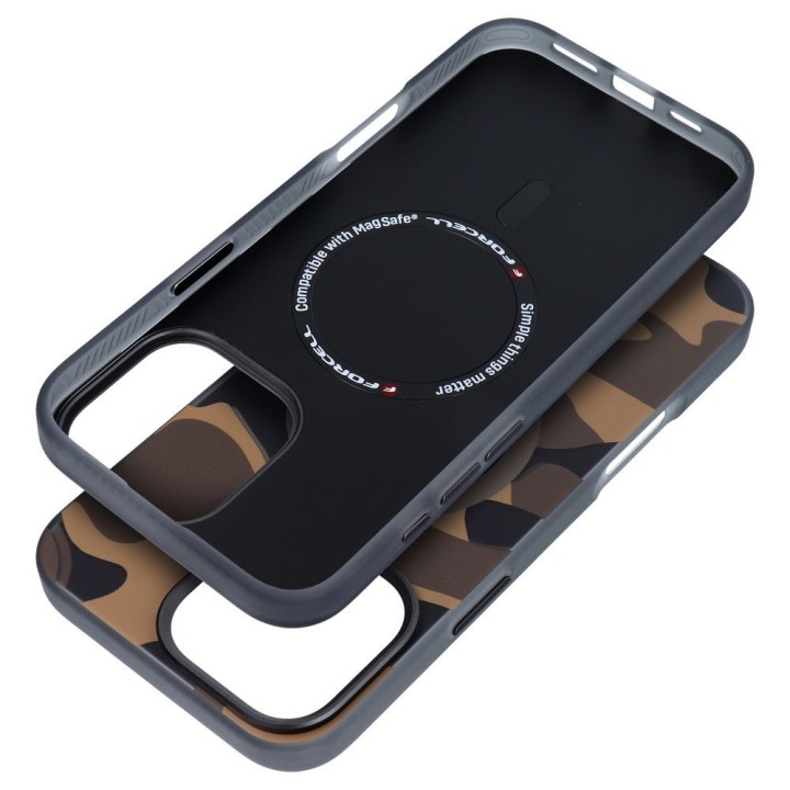 Case for iPhone 16 PRO MAX Forcell F-Protect Levels Dual Layer 4D technology compatible with MagSafe Military Drop-Test desert c