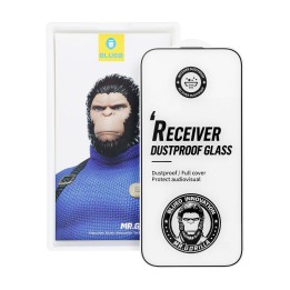 Загартоване скло 5D для iPhone 16 PRO Mr. Monkey Glass (Large Arc Edge Strong Dustproof) чорне