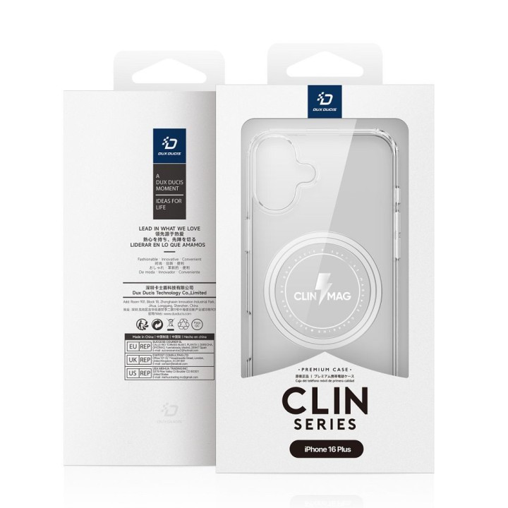 DUX DUCIS чохол CLIN MAG сумісний з Magsafe для IPHONE 16 Plus прозорий