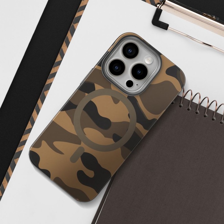 Case for iPhone 16 PRO MAX Forcell F-Protect Levels Dual Layer 4D technology compatible with MagSafe Military Drop-Test desert c