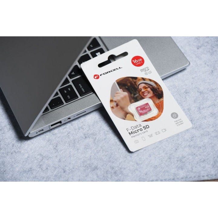 Karta microSD 16GB U3 class 10 Forcell F-Data czerwona