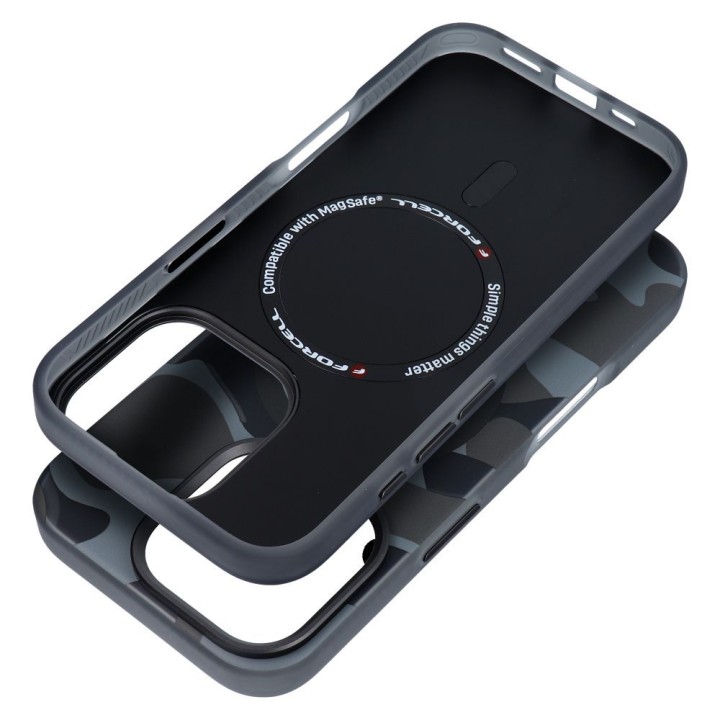 Чохол для iPhone 16 PLUS Forcell F-Protect Levels Dual Layer 4D technology сумісний із MagSafe Military Drop-Test black camo