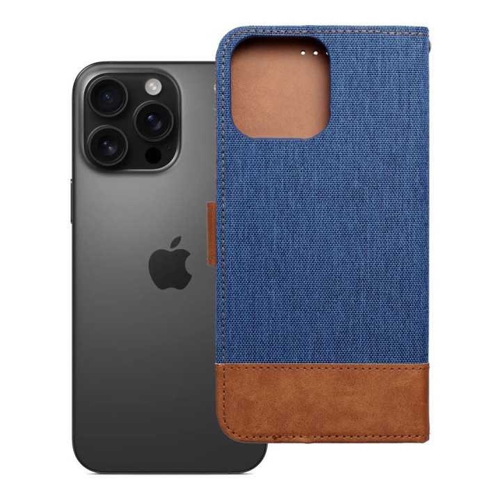 Flip case for iPhone 16 PRO MAX Jeans Book blue