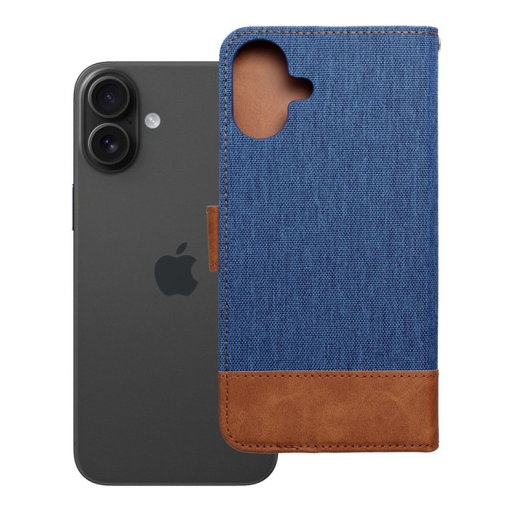 Чохол з клапаном для iPhone 16 PLUS Jeans Book синій