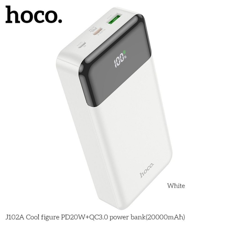 Повербанк Hoco 20000 mAh QC3.0 PD 3A 20W J102A белый