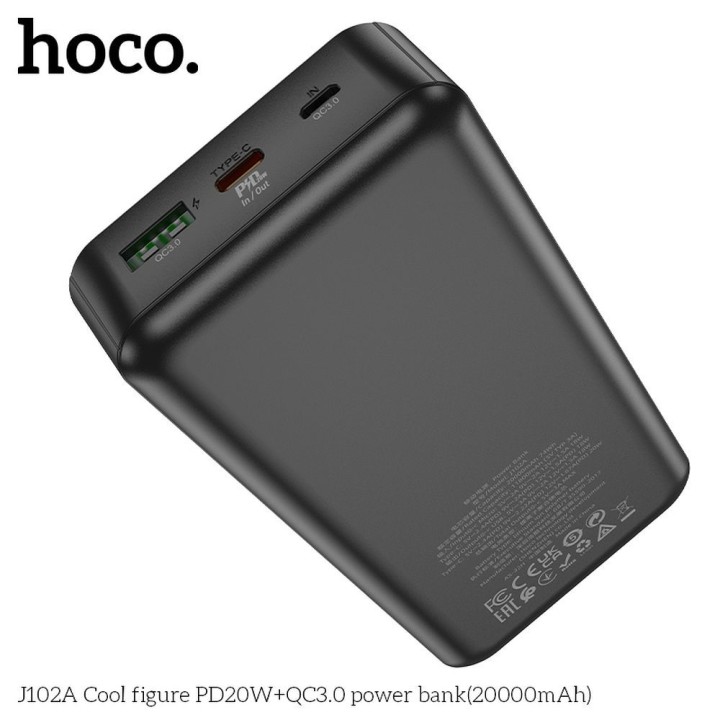 Повербанк Hoco 20000 mAh QC3.0 PD 3A 20W J102A черный