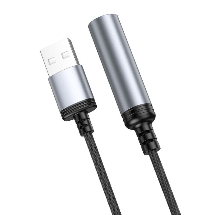 Adapter USB A to car cigarette lighter Hoco 0,3 m UA30 black