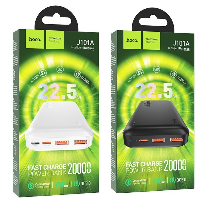 Повербанк Hoco 20000 mAh QC PD 3A 22,5W J101A чорний