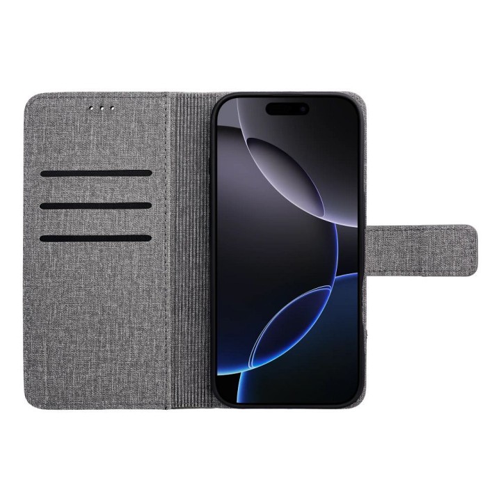 Flip case for iPhone 16 PLUS Gomma Book grey