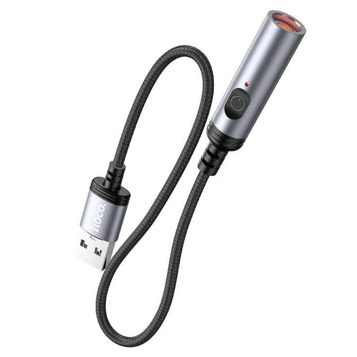 Адаптер USB A на автомобільний прикурювач Hoco 0,3 m UA30 чорний