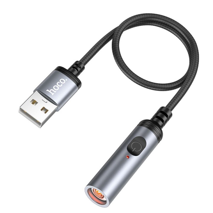 Adapter USB A to car cigarette lighter Hoco 0,3 m UA30 black