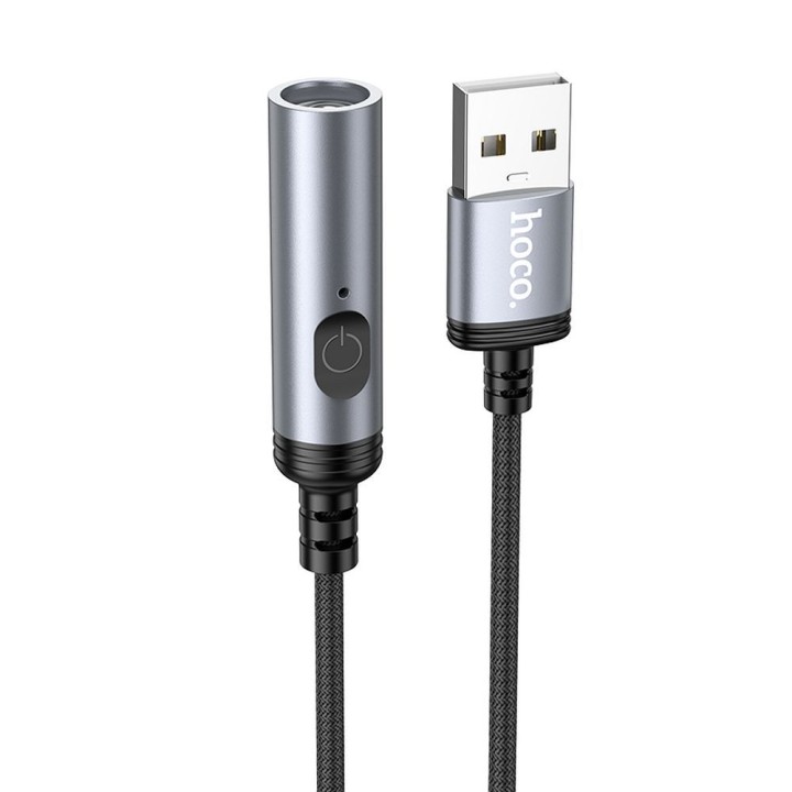 Adapter USB A do zapalniczka samochodowa Hoco 0,3 m UA30 czarny
