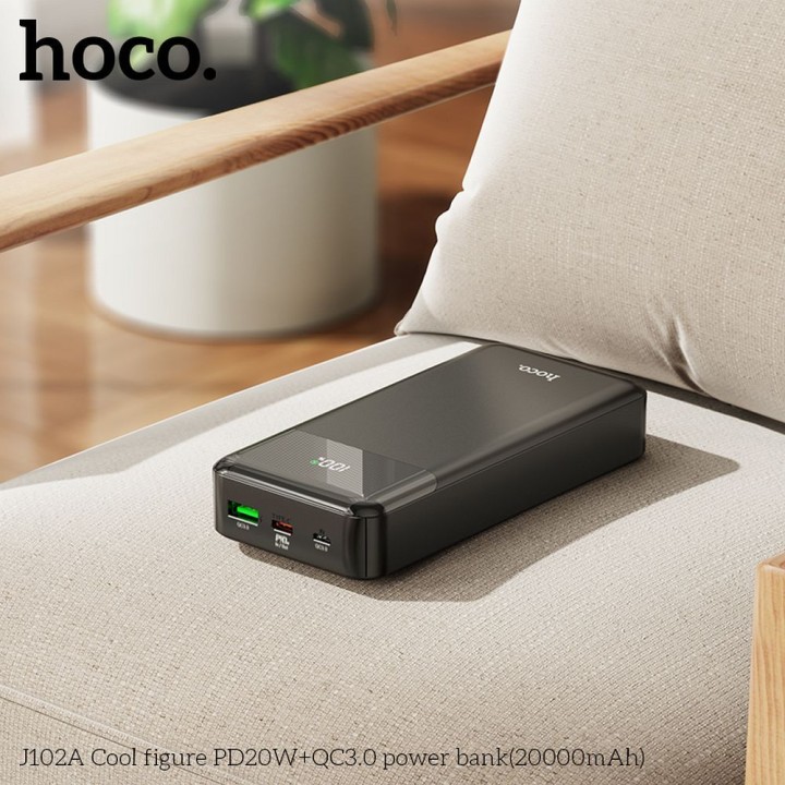 Повербанк Hoco 20000 mAh QC3.0 PD 3A 20W J102A чорний
