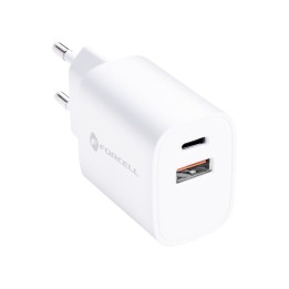 Wall charger for phone Forcell F-Energy USB C + USB A QC4.0 PD 3A 35W TFK-TC-35WPD white