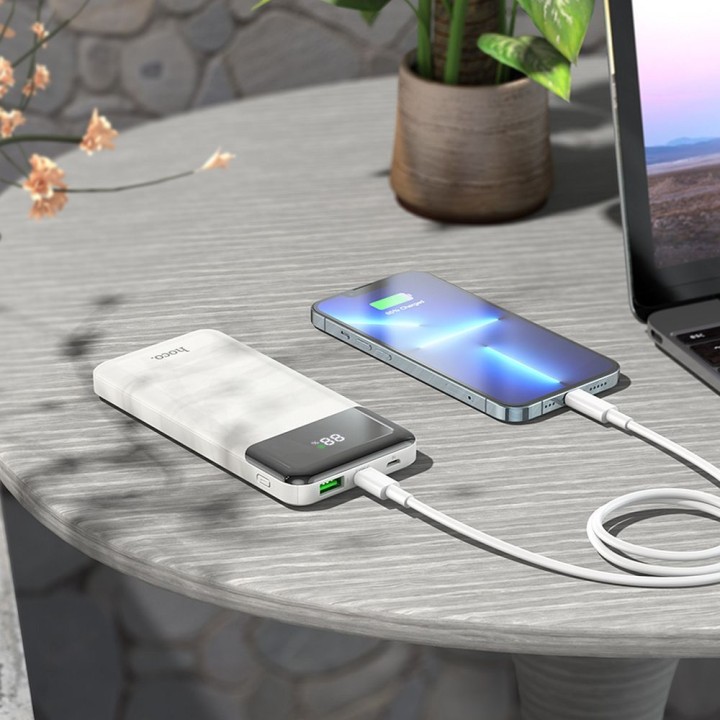 Power bank Hoco 10000 mAh QC3.0 PD 3A 20W J102 white