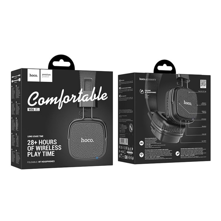 Wireless headphones on-ear Hoco W56 black