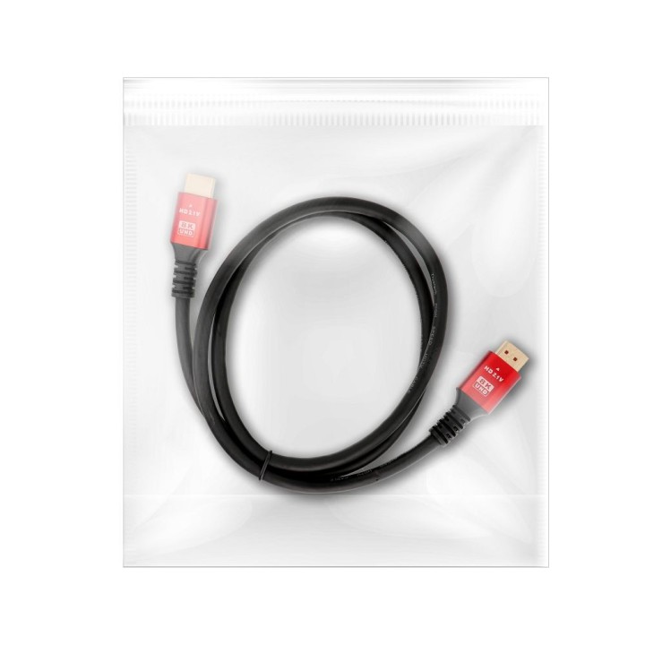 Kabel HDMI 2.1 8K 60Hz / 4K 120Hz – Ultra High Speed, HDR, eARC, VRR, 48Gbps 1 m czarny