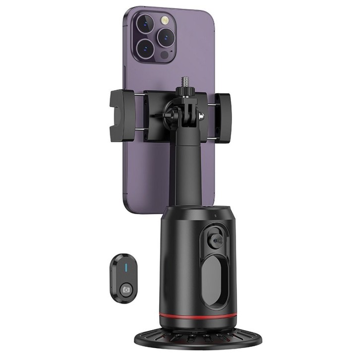 Тримач для телефону Hoco obrotowy 360 градусів з automatycznym śledzeniem twarzy K23 чорний