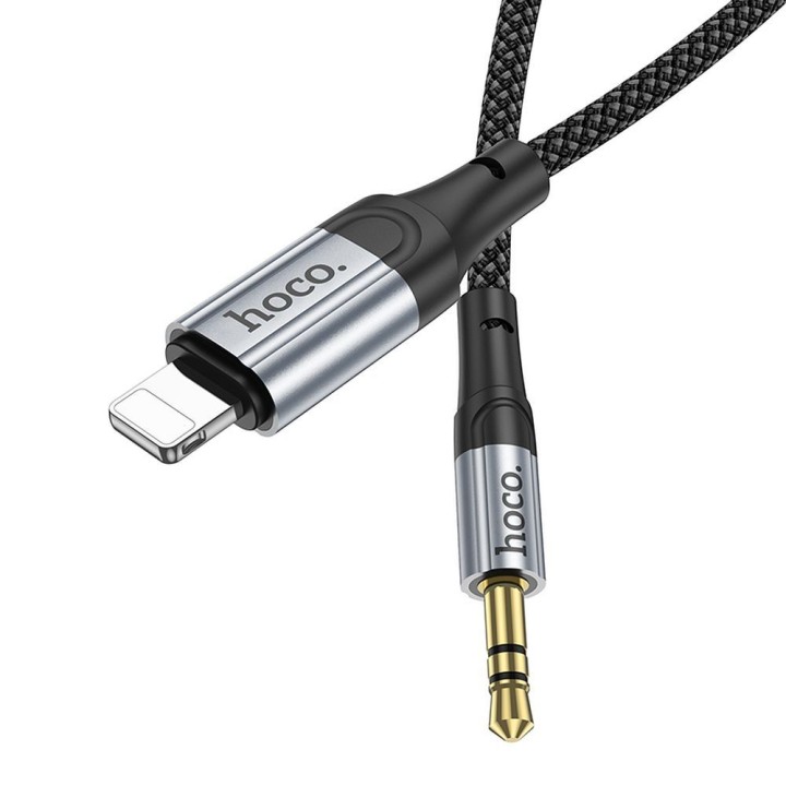 Кабель AUX Lightning для Jack 3,5 mm Hoco 1 m UPA26 черный