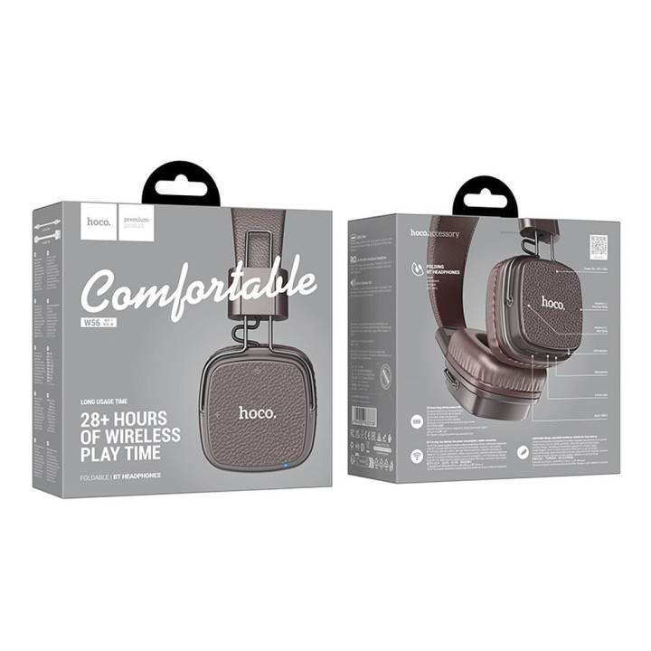 Wireless on-ear headphones Hoco W56 brown