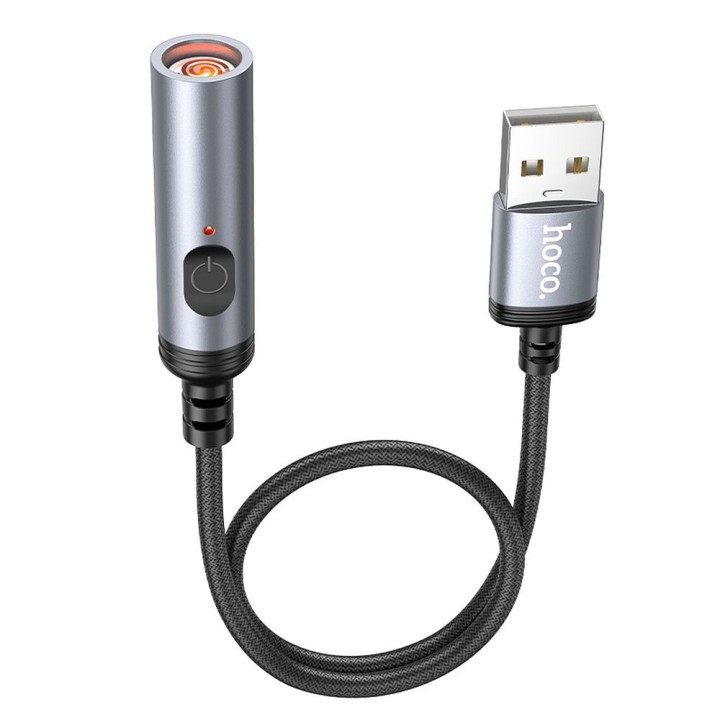Адаптер USB A на автомобільний прикурювач Hoco 0,3 m UA30 чорний