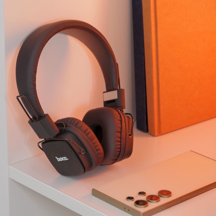 Wireless headphones on-ear Hoco W56 brown