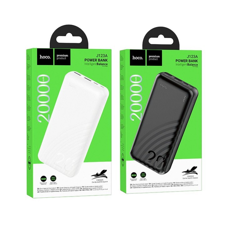 HOCO повербанк 20000 mAh 2A J123A черный
