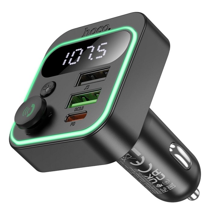 Transmitter car Bluetooth Hoco QC3.0 PD 20W E85 black