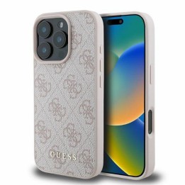 GUESS чехол для IPHONE 16 Pro GUHCP16LG4GFPI (PU 4G Classic) розовый
