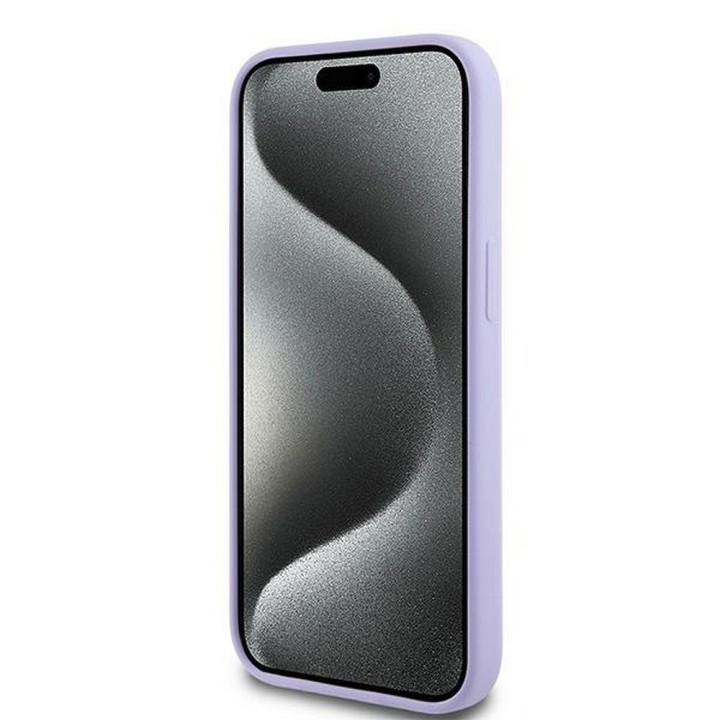KARL LAGERFELD чохол для IPHONE 15 сумісний з Magsafe KLHMP15SSCMKCRHU (Silicone KC Body Ring) фіолетовий