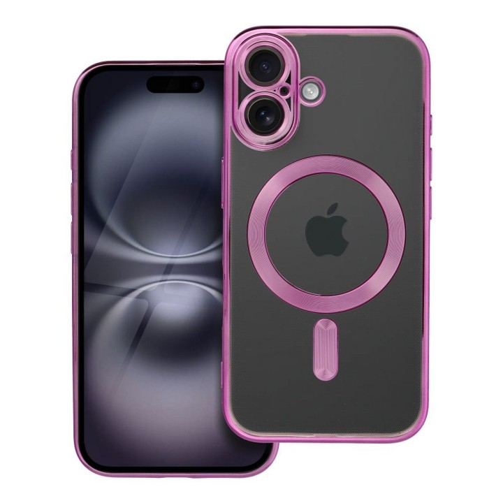 Case for iPhone 16 Electro Mag Cover MagSafe compatible pink