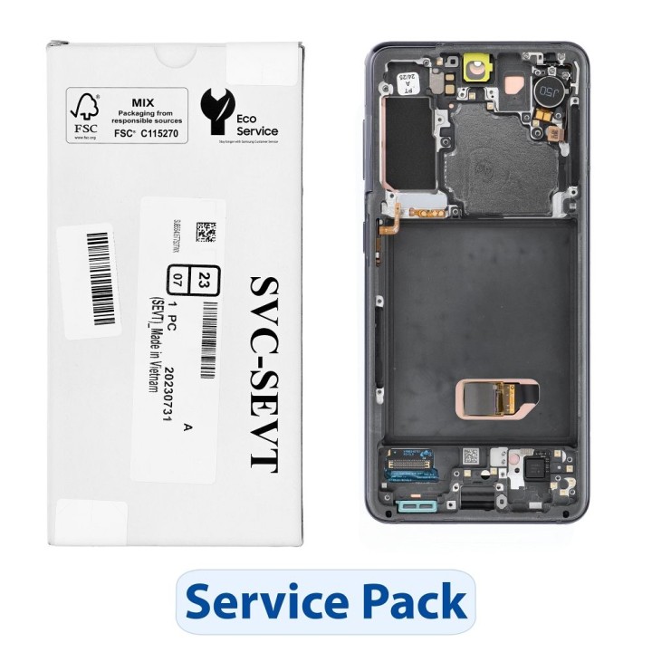 ServicePack LCD display SAMSUNG S21 5G G991B GH82-27257A Gray