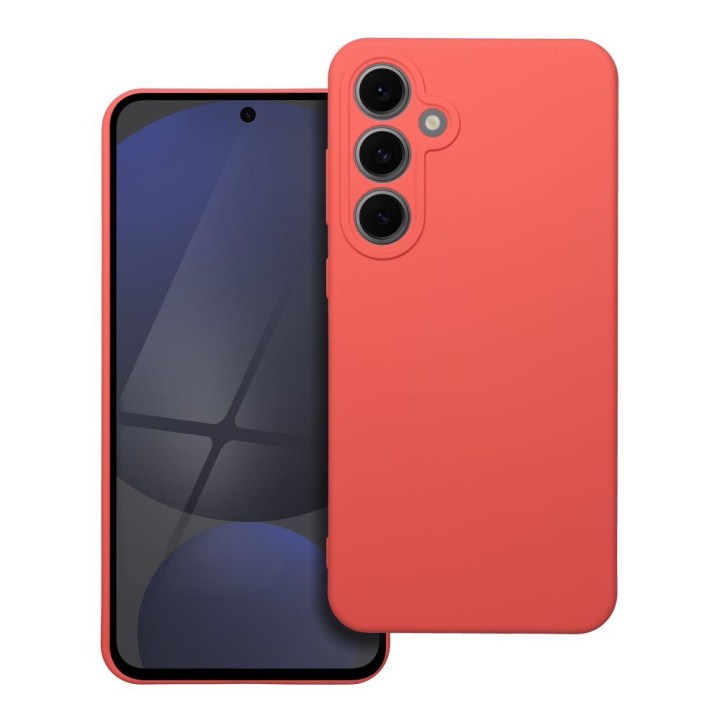 Чехол для Samsung S24 FE Silicone персиковый