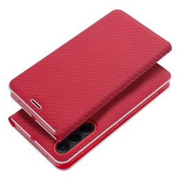Flip case for Samsung A16 5G Luna Book Carbon red