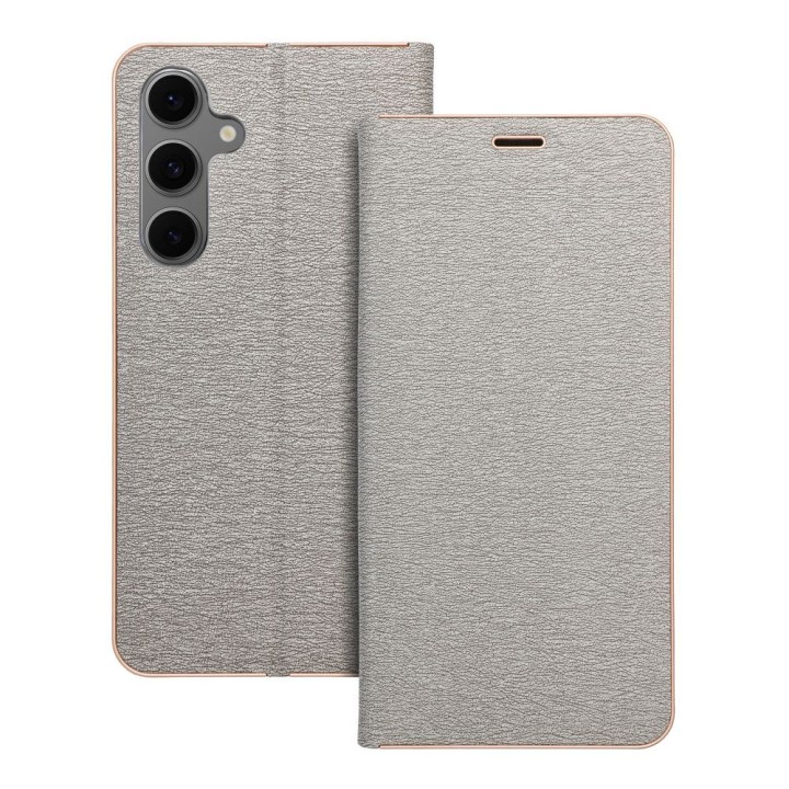 Flip case for Samsung S24 FE Luna Book Gold silver