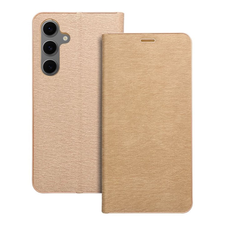 Чохол з клапаном для Samsung S24 FE Luna Book Gold золотий