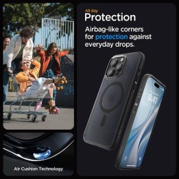 SPIGEN case ULTRA HYBRID MAG compatible with Magsafe for IPHONE 16 Pro frost black