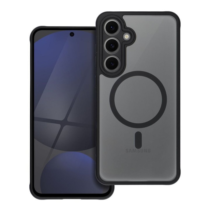 Чехол для Samsung S24 FE Full Matte Mag Cover совместимый с MagSafe черный
