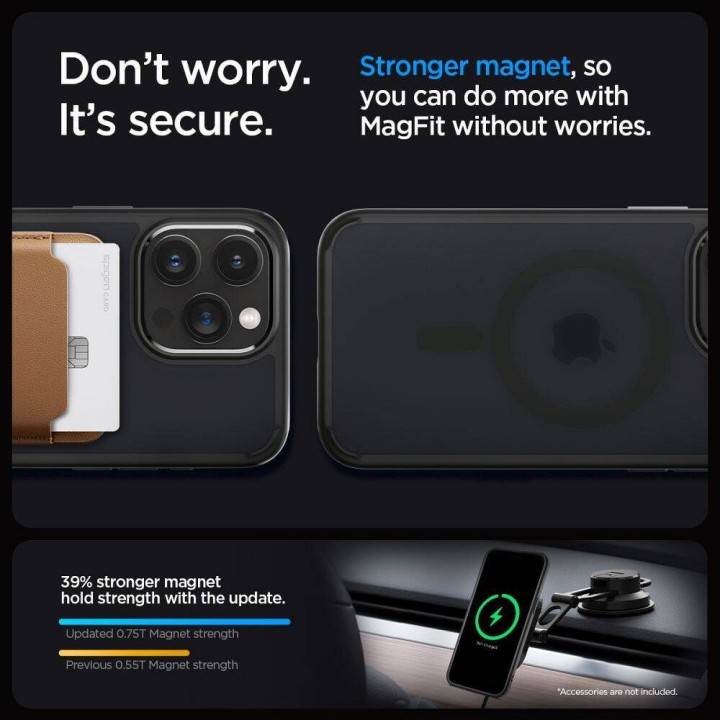 SPIGEN futerał ULTRA HYBRID MAG kompatybilny z MagSafe do IPHONE 16 Pro frost black