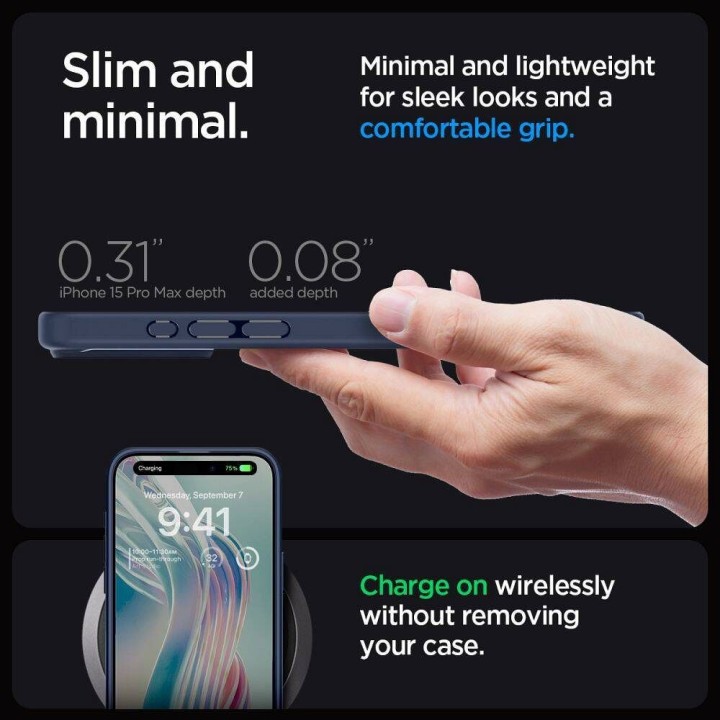 SPIGEN чехол ULTRA HYBRID для IPHONE 16 Pro Max темно-синий