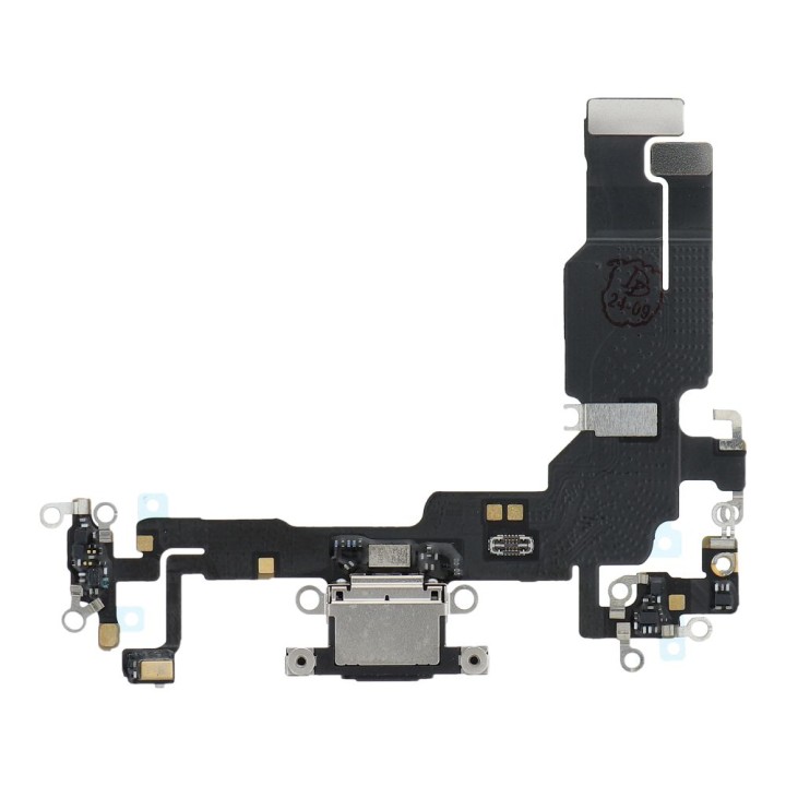 Шлейф зарядки USB для IPHONE 15 черный OEM