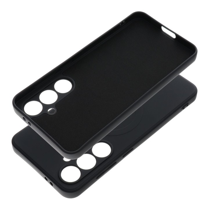 Чохол для Samsung S24 FE Silicone Mag Cover сумісний із MagSafe (camera protection) чорний