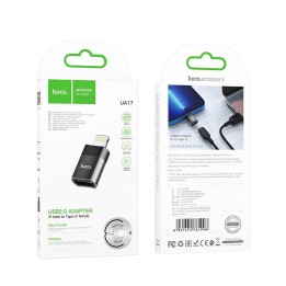 Adapter USB C for Lightning Hoco UA17 black