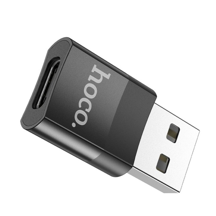 Adapter OTG USB A for USB C Hoco UA17 black