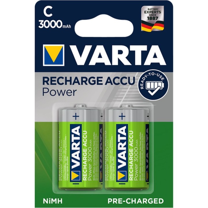 VARTA акумулятор акумуляторна R14 (Тип C) 3000mAh Accu Power 2 шт.